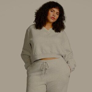 PINK Victoria's Secret Premium Gray Fleece Pullovet Sweatshirt XXL NWT